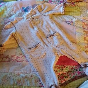 Pink polkadot zip-up nighty